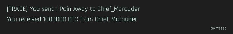 1M BTC Pain Away Trade between K4LM3D and Chief_Marauder